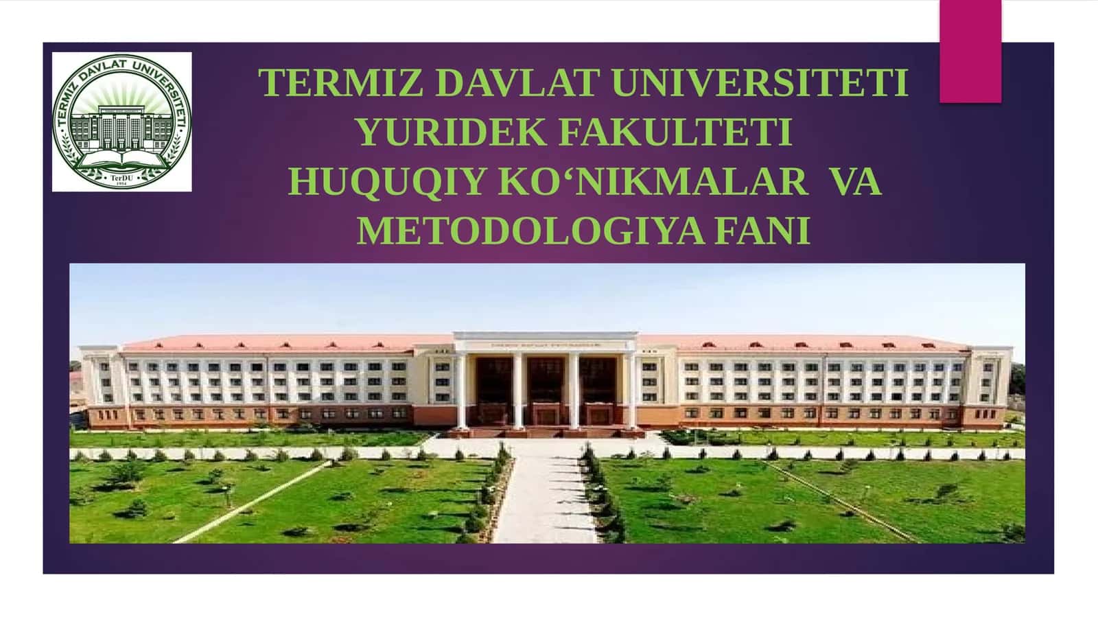 MUVAFFAQIYATLI YURIST KARERASINI REJALASHTIRISH USULLARI