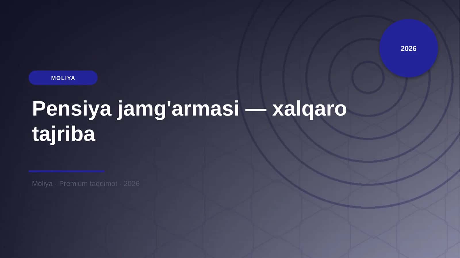 Pensiya jamg'armasi — xalqaro tajriba