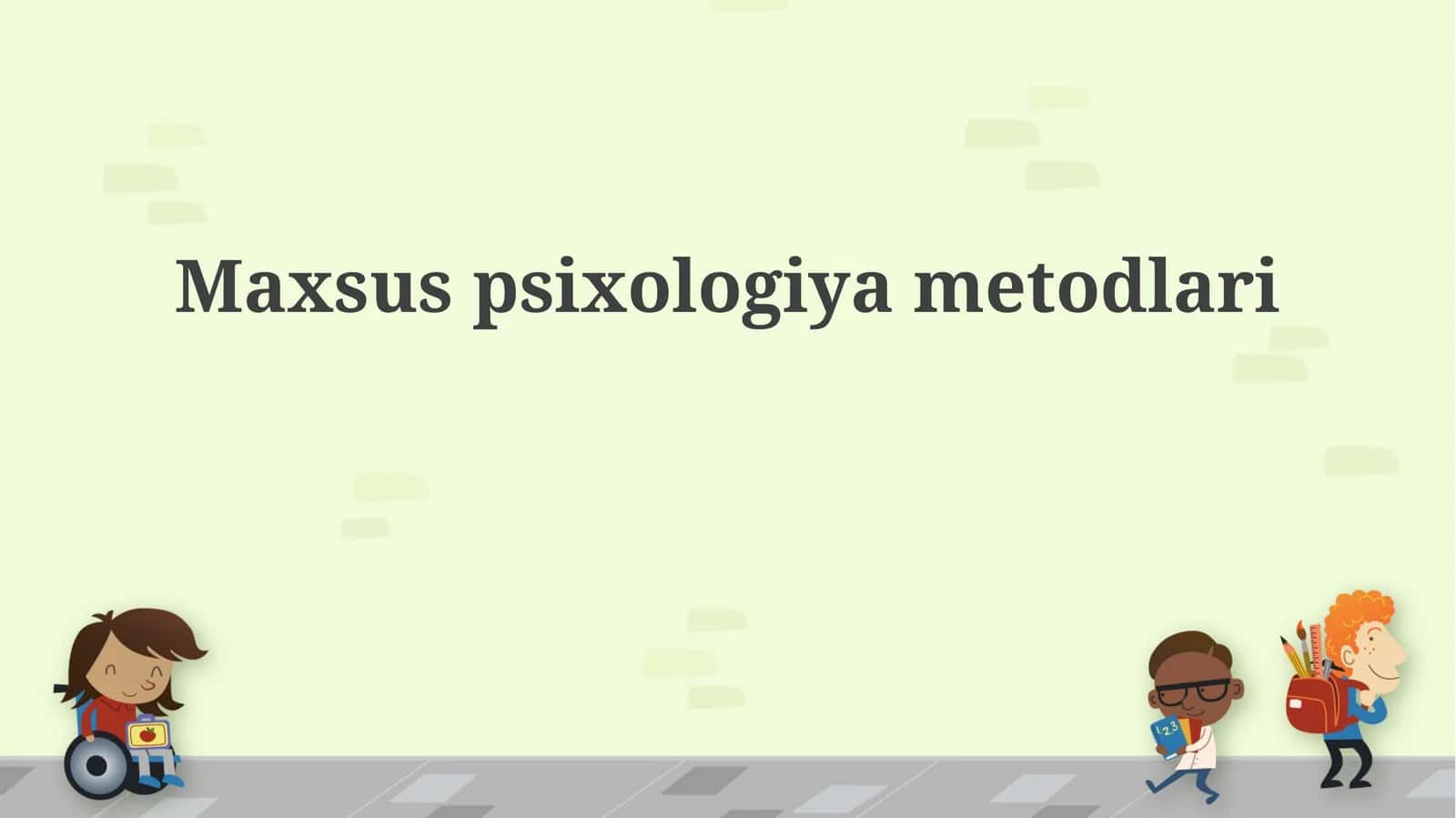 Maxsus psixologiya metodlari