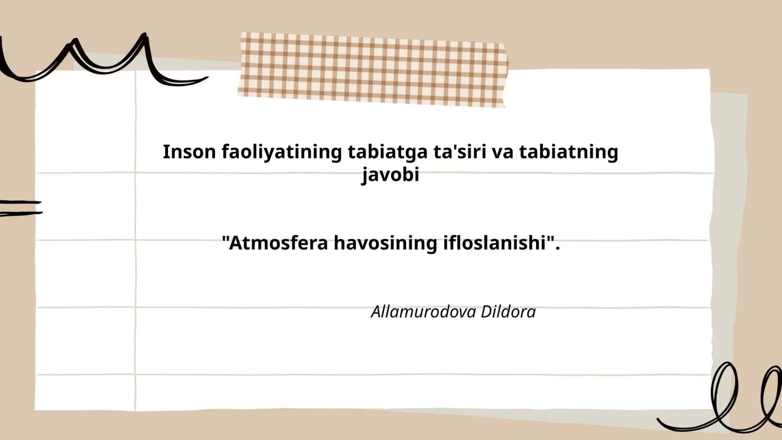Atmosfera havosining ifloslanishi