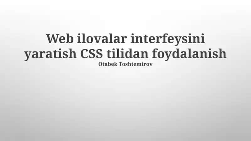 Moslashuvchan Dizayn Texnologiyalari
