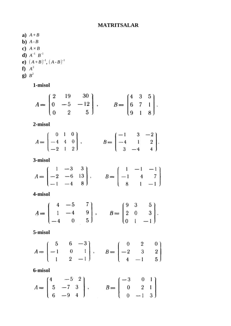 MATRITSALAR