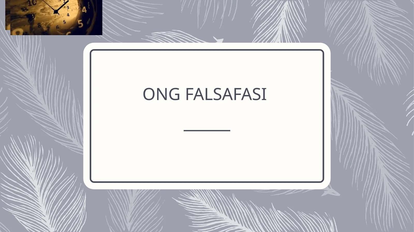 ONG FALSAFASI