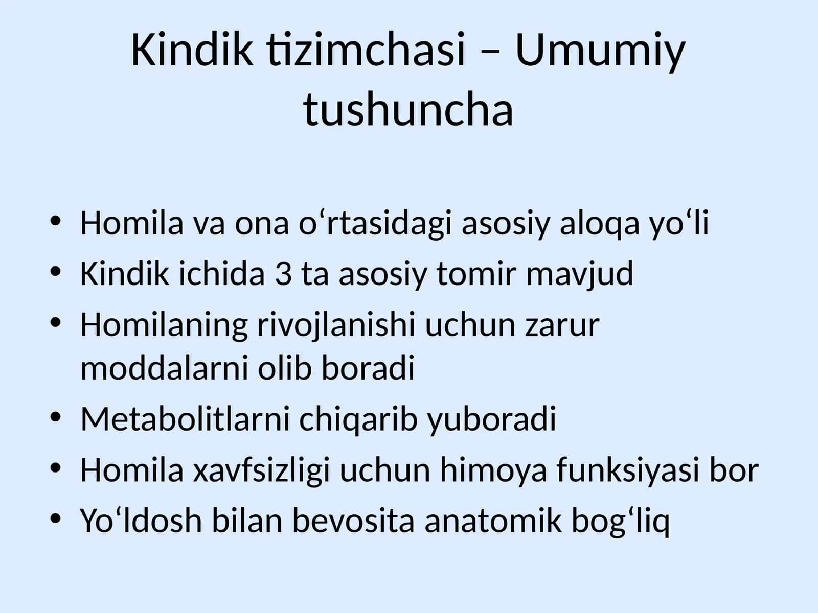Kindik tizimchasi
