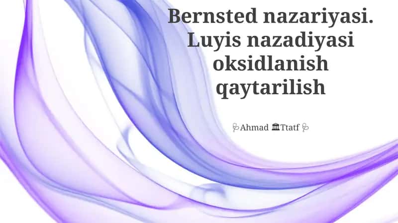 Lewis kislotalari va asoslari