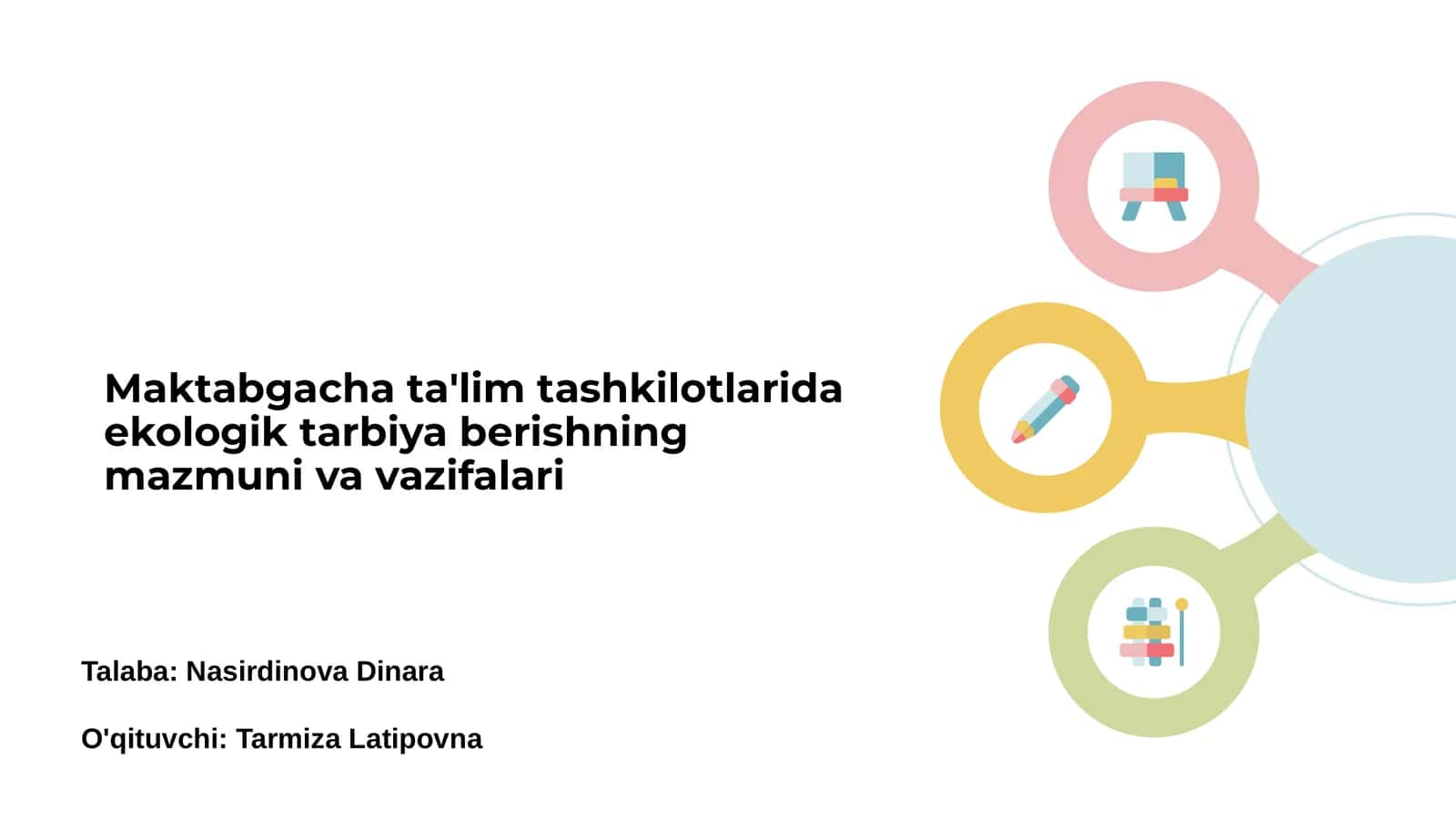 Ekologik tarbiya Maktabda