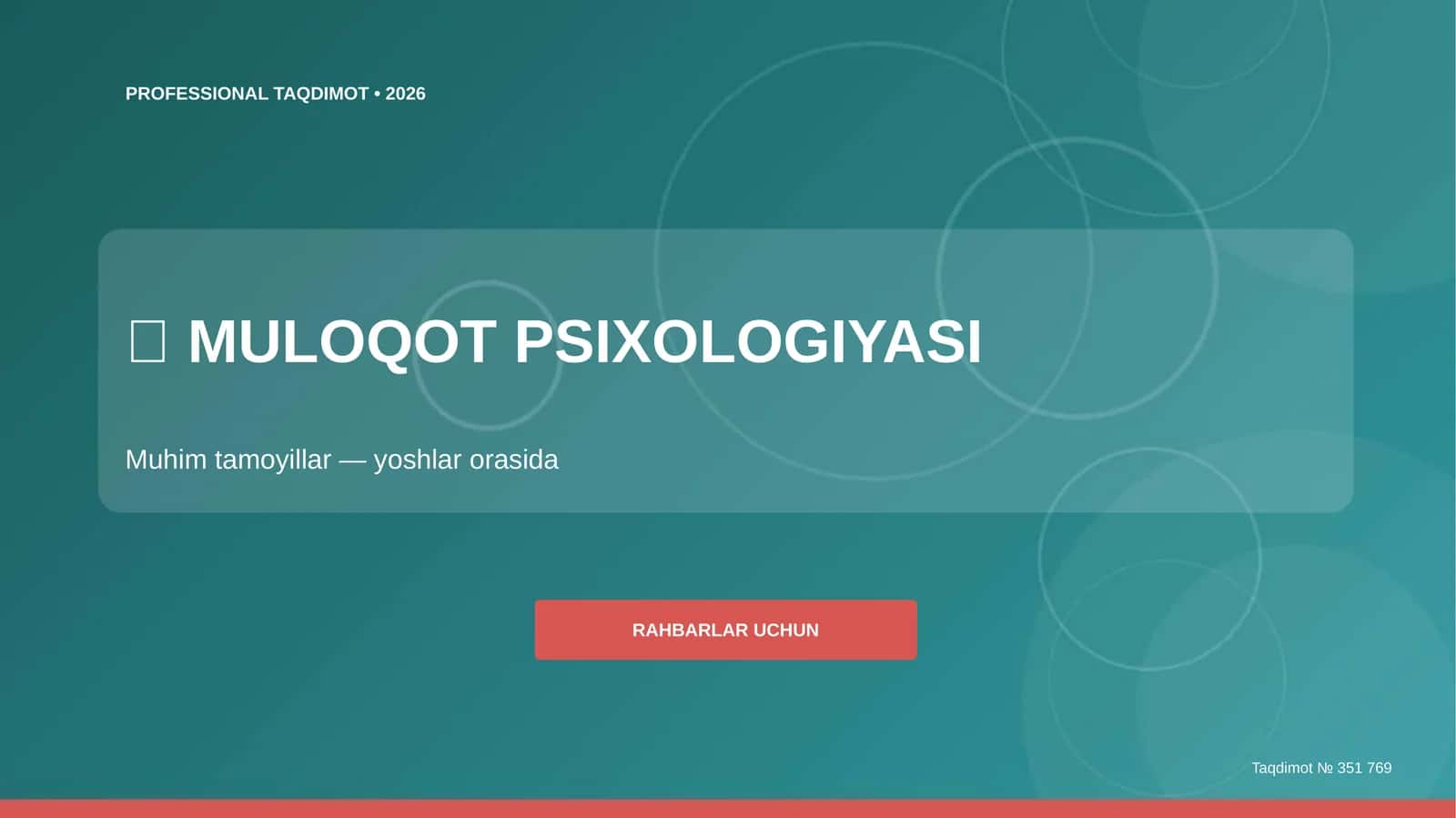 MULOQOT PSIXOLOGIYASI