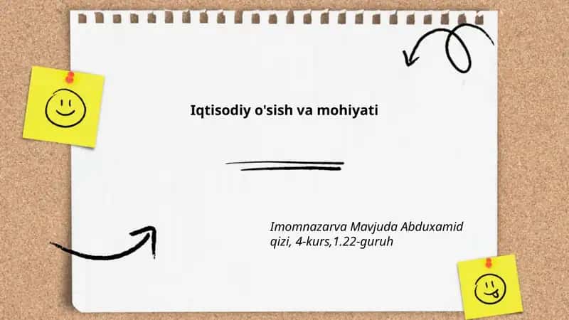 Iqtisodiy o'sish va mohiyati