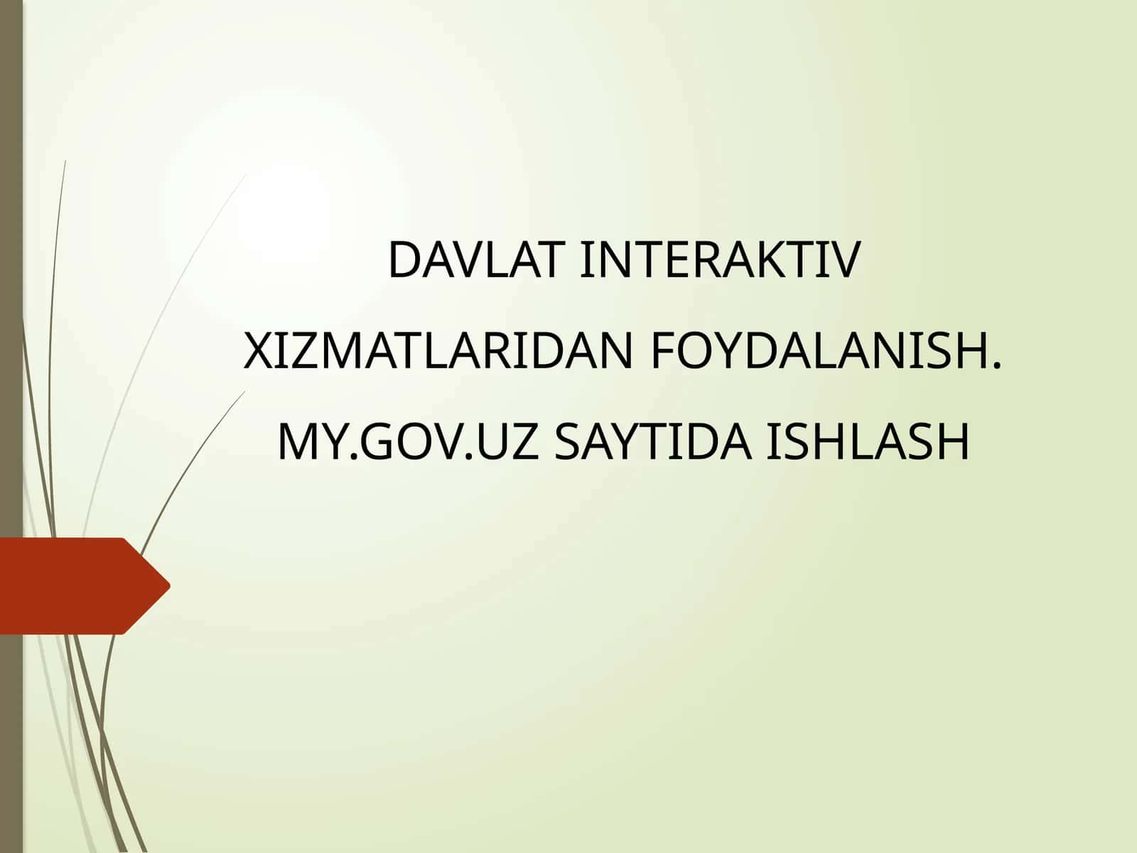Davlat interaktiv xizmatlaridan foydalanish