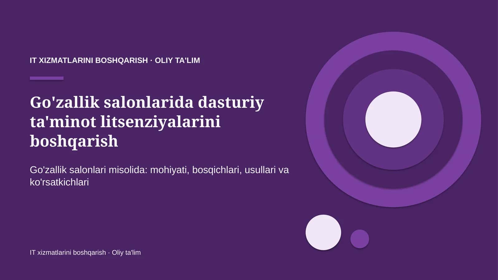 Go'zallik salonlarida dasturiy ta'minot litsenziyalarini boshqarish