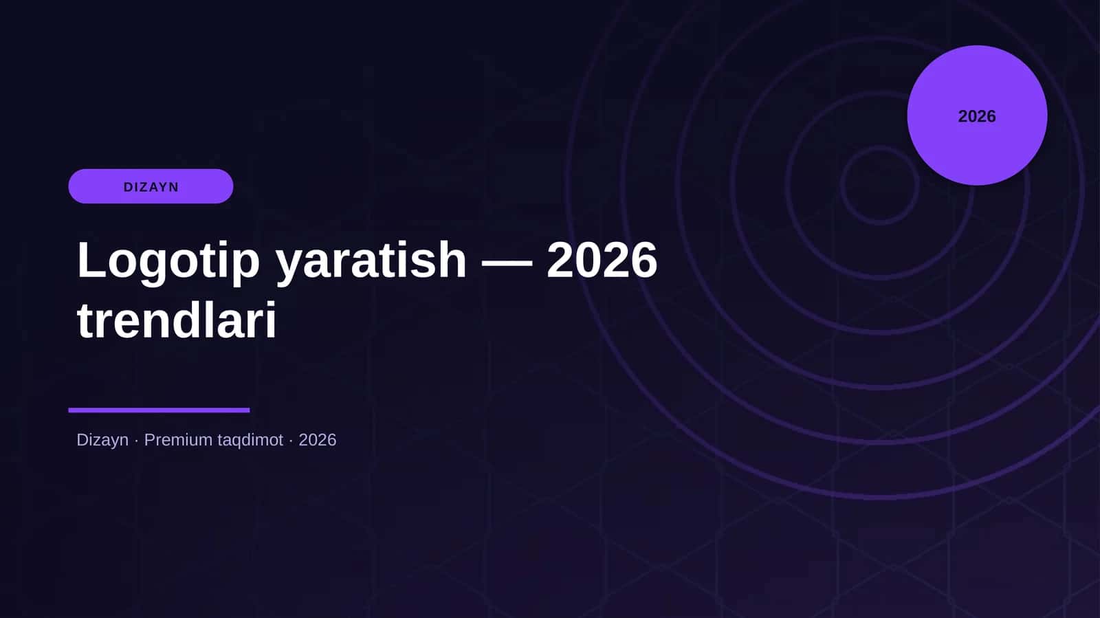 Logotip yaratish — 2026 trendlari