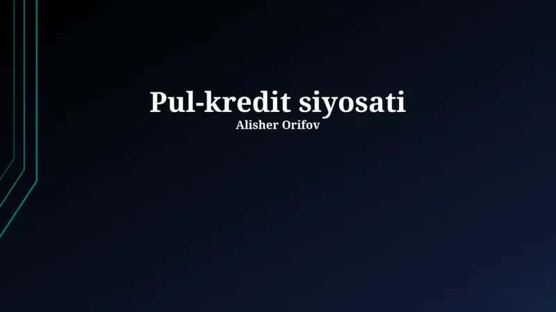 Pul-kredit siyosati