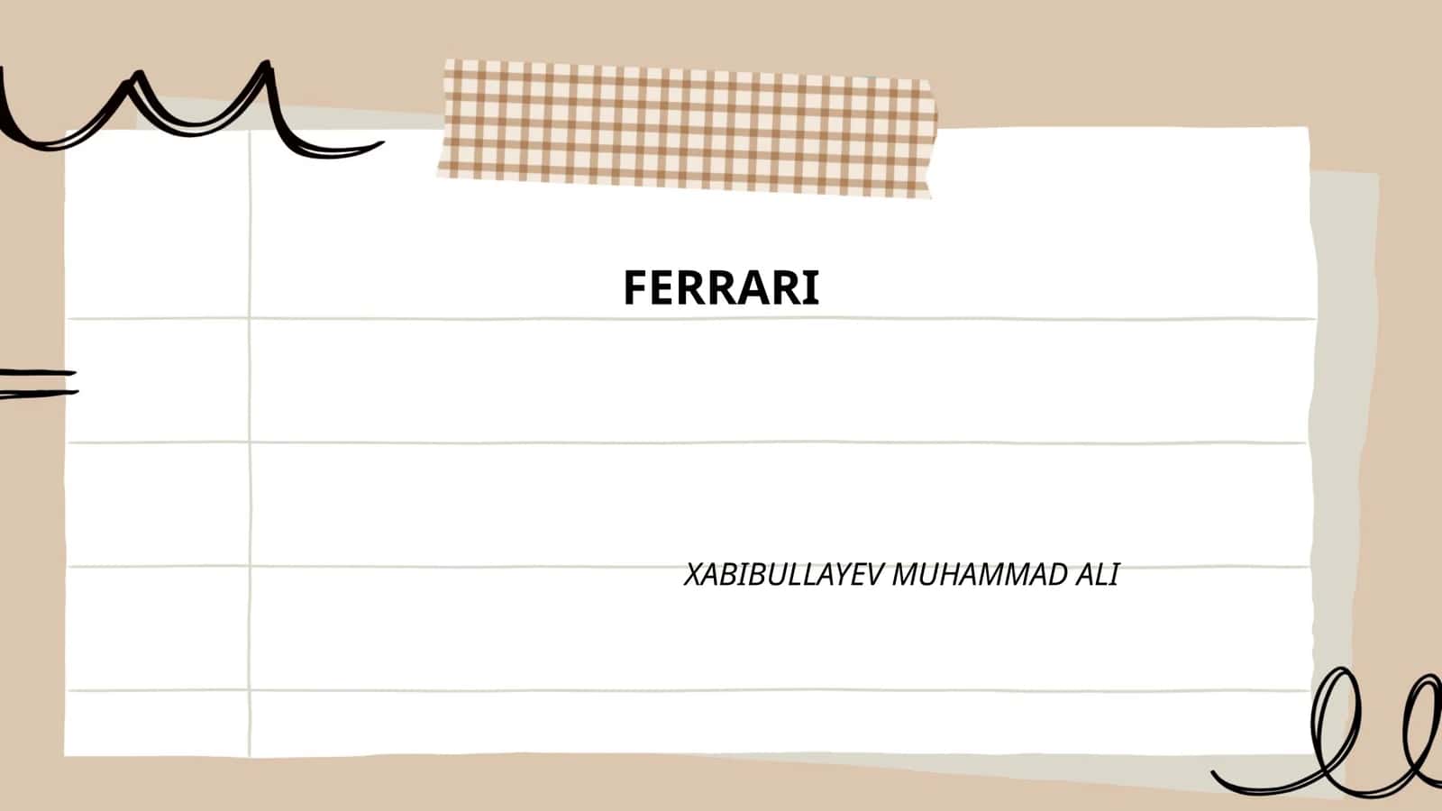 Ferrari avtomobillari tarixi