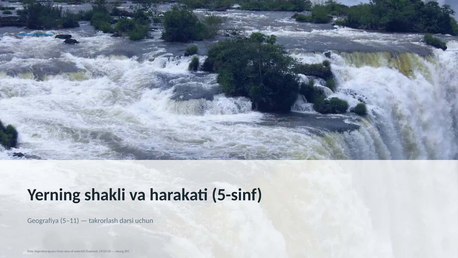 Yerning shakli va harakati (5-sinf)