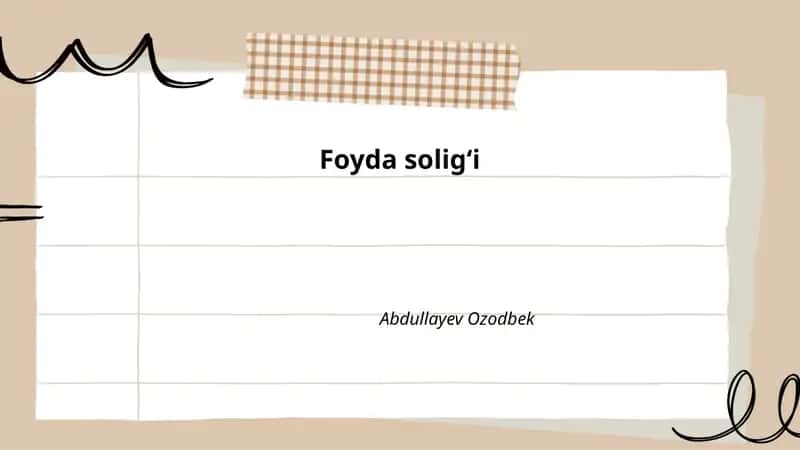 Foyda soligʻi