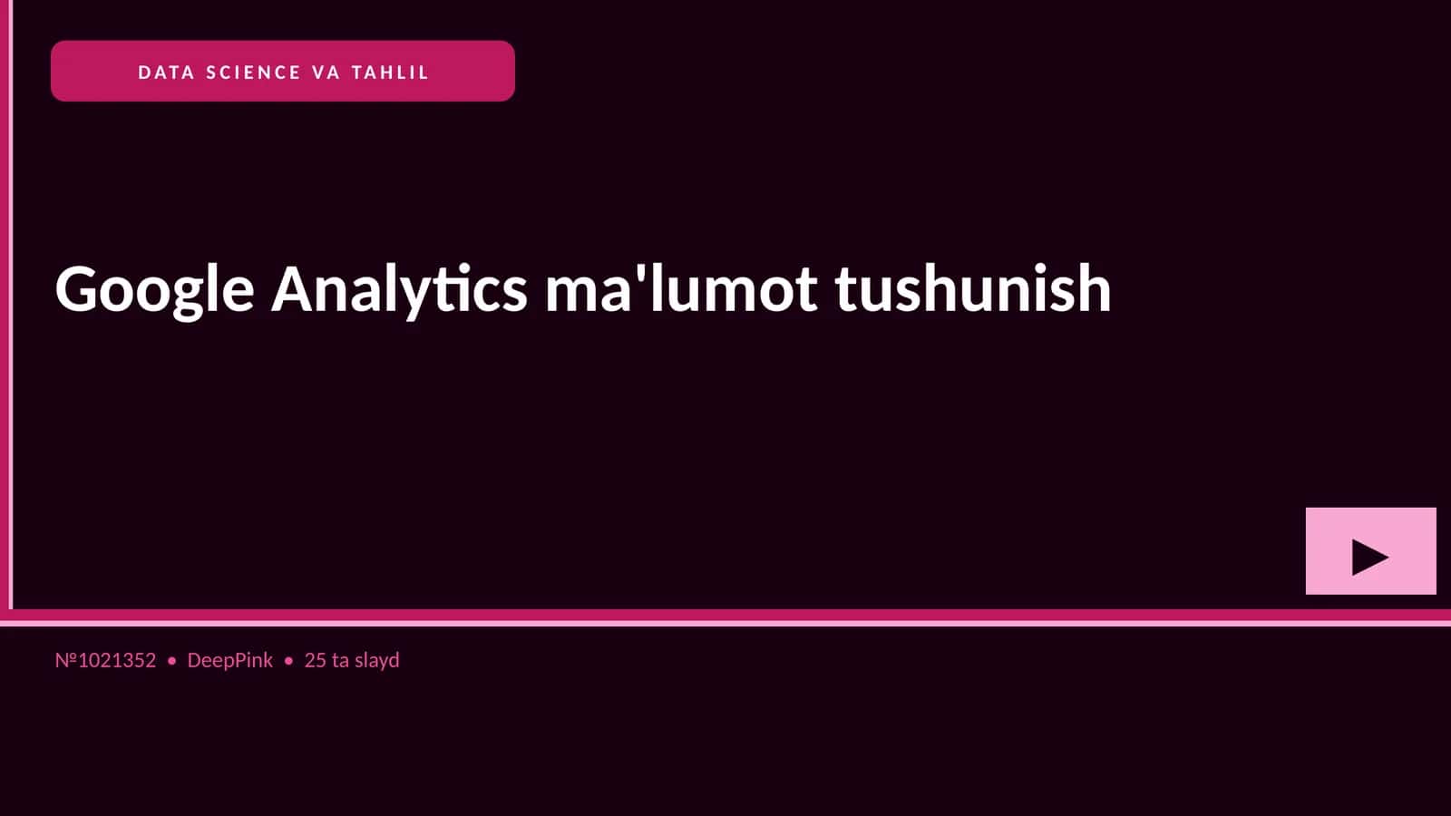DATA SCIENCE VA TAHLIL