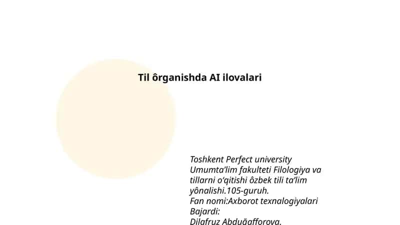 Axborot texnalogiyalari