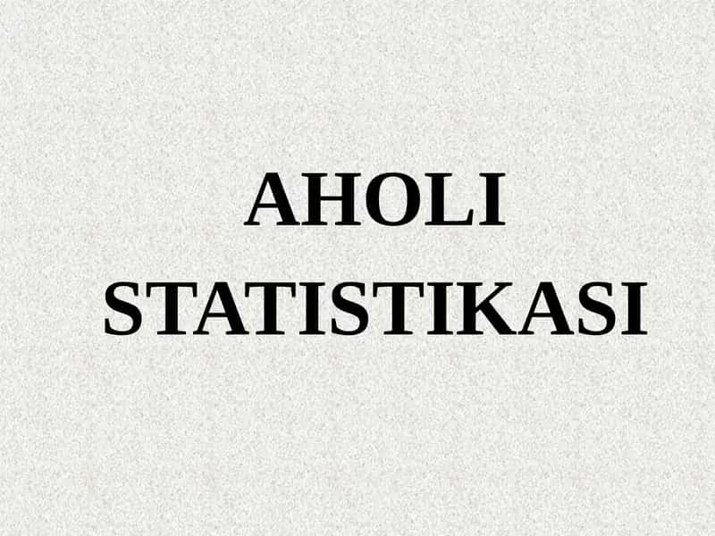 Аҳоли статистикаси