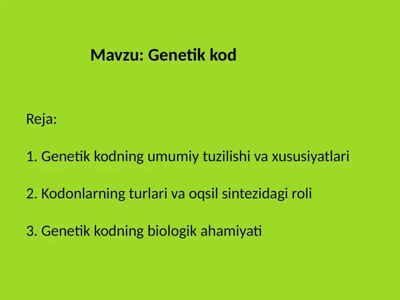 genetik kod