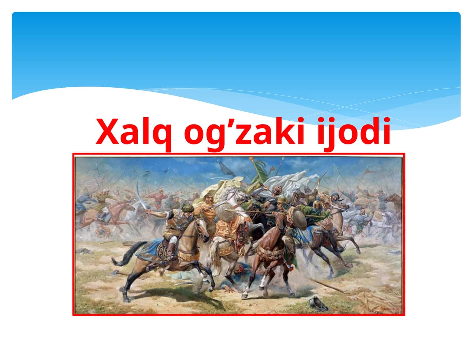 Xalq og’zaki ijodi