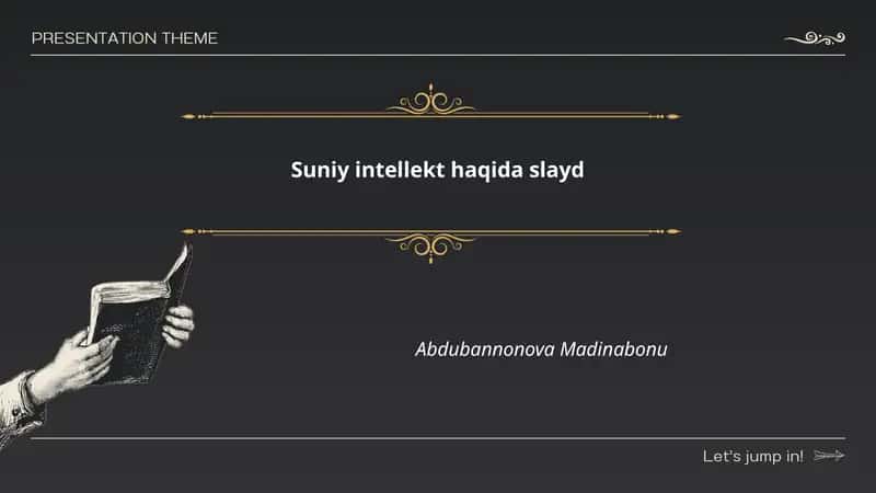 Suniy intellekt haqida slayd
