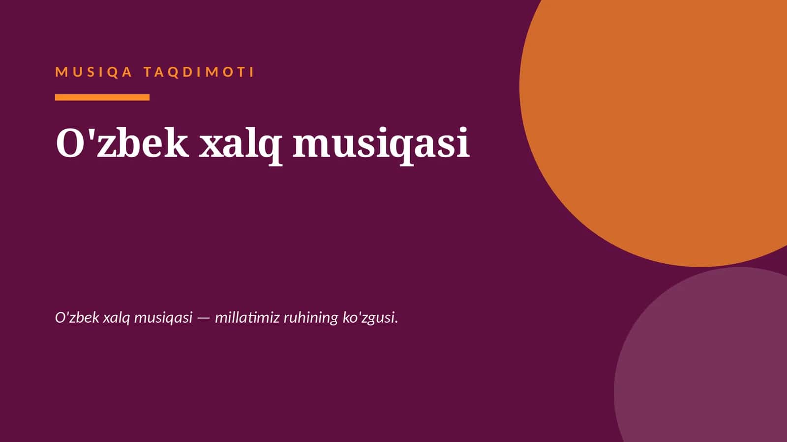 MUSIQA TAQDIMOTI