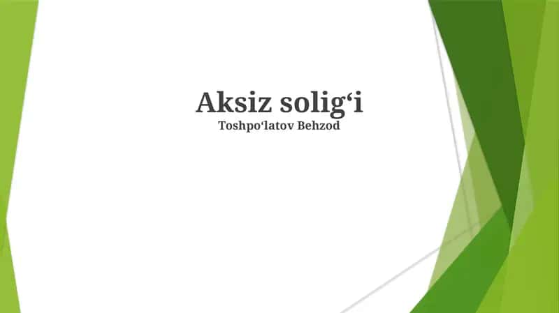 Aksiz soligʻi