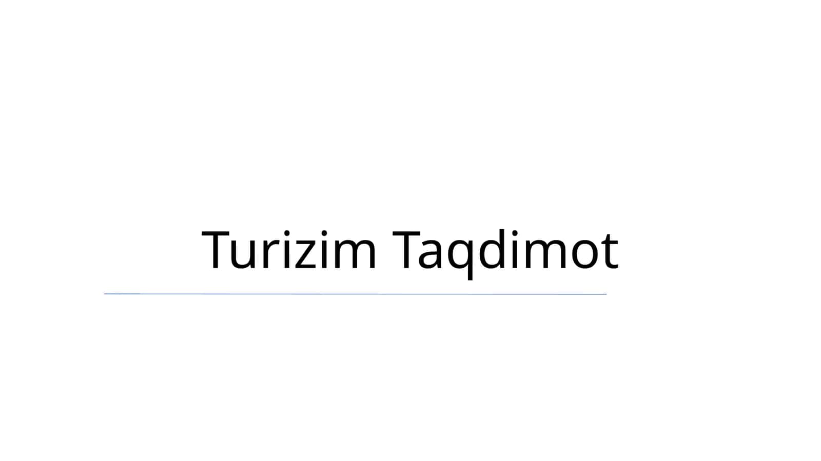 Turizim Taqdimot
