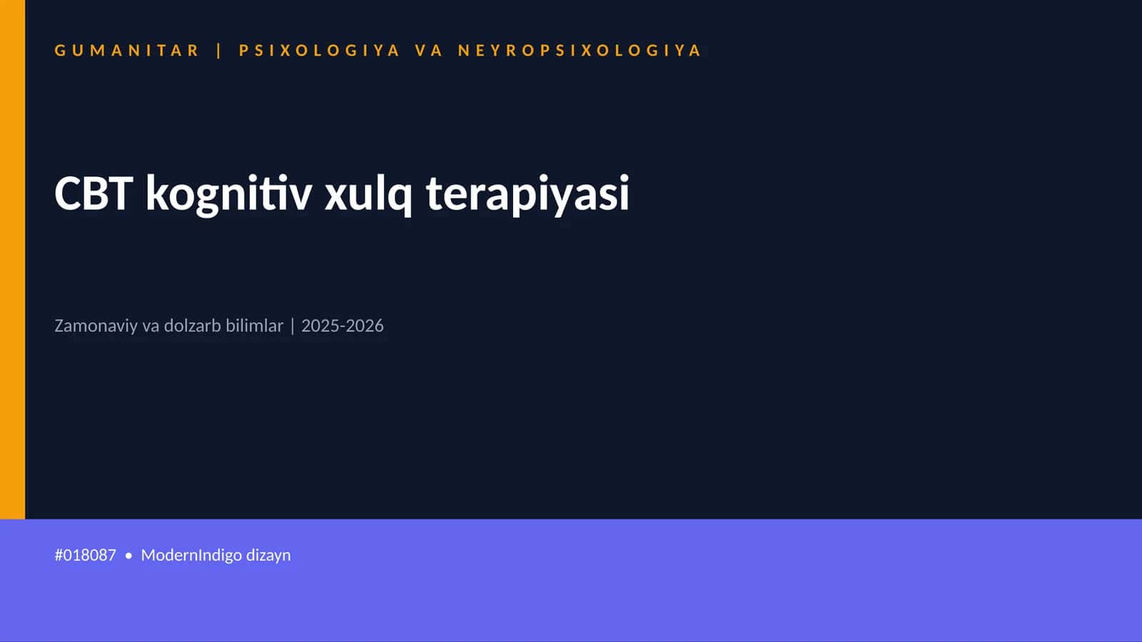 CBT kognitiv xulq terapiyasi