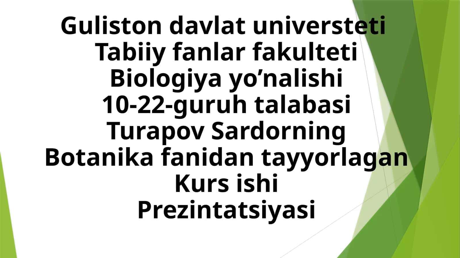 O'simliklarni insonga biosfera da tutgan o'rni va muhofazasi