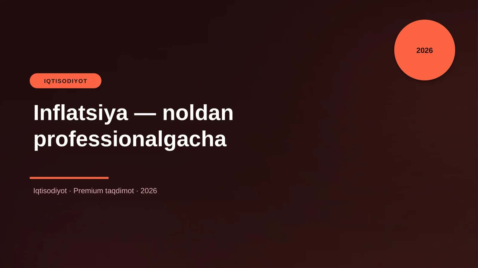 Inflatsiya — noldan professionalgacha