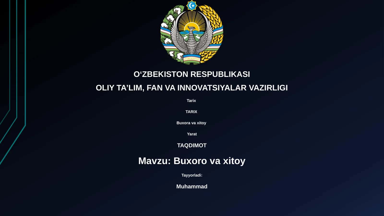 Buxoro va Xitoy: Tarixiy Aloqalar