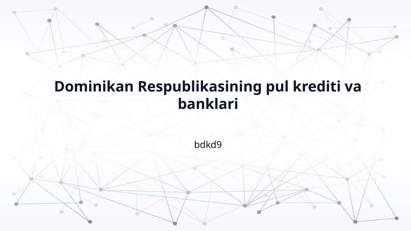 Dominikan Respublikasining pul krediti va banklari