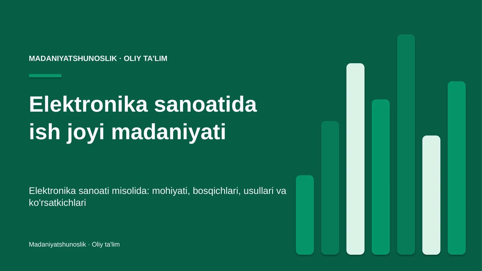 Elektronika sanoatida ish joyi madaniyati