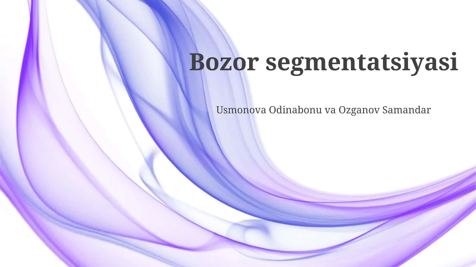 Bozor segmentatsiyasi