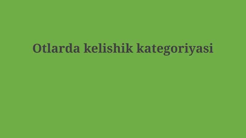 Kelishik kategoriyasi
