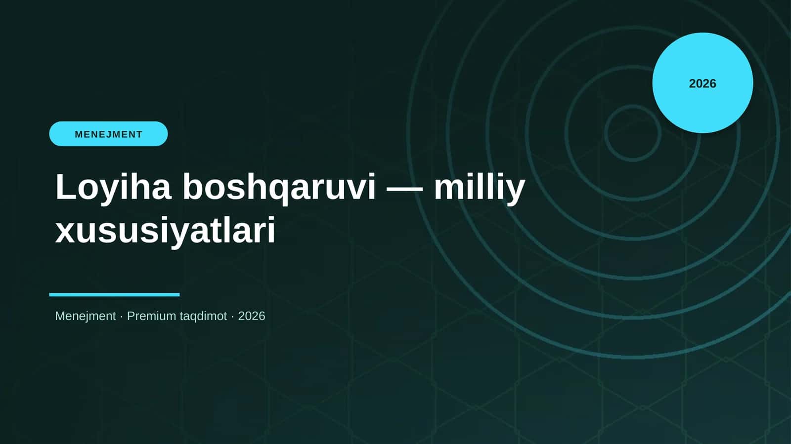 Loyiha boshqaruvi — milliy xususiyatlari
