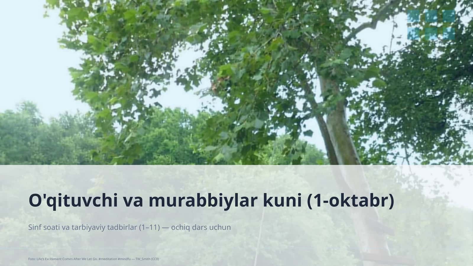 O'qituvchi va murabbiylar kuni (1-oktabr)