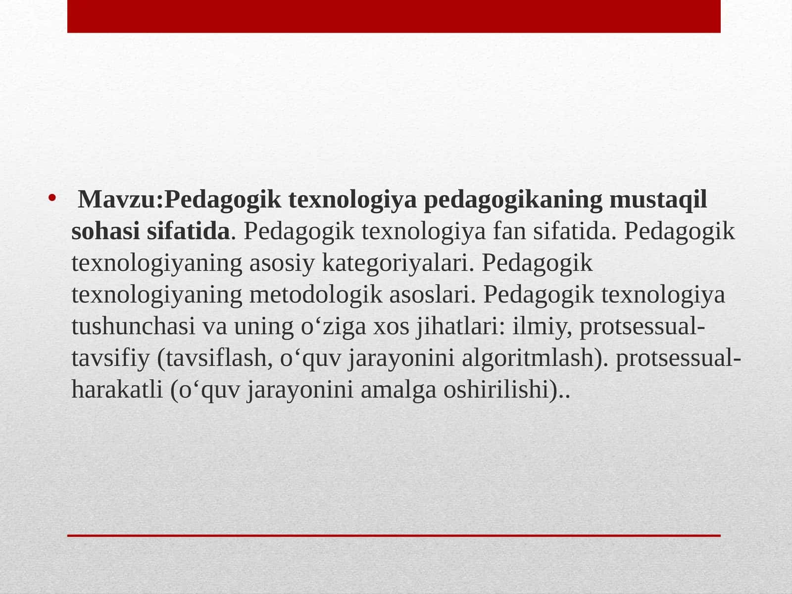 Pedagogik texnologiya