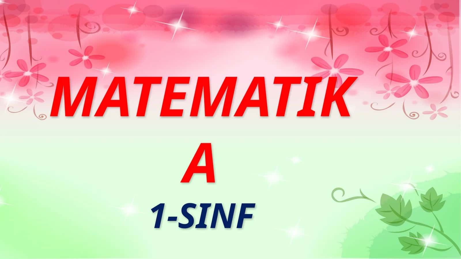 Matematika 1-SINF