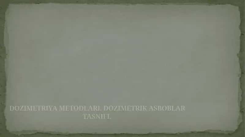 DOZIMETRIYA