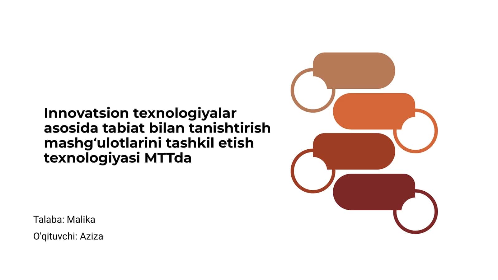 Innovatsion texnologiyalar asosida tabiat bilan tanishtirish mashgʻulotlarini tashkil etish texnologiyasi