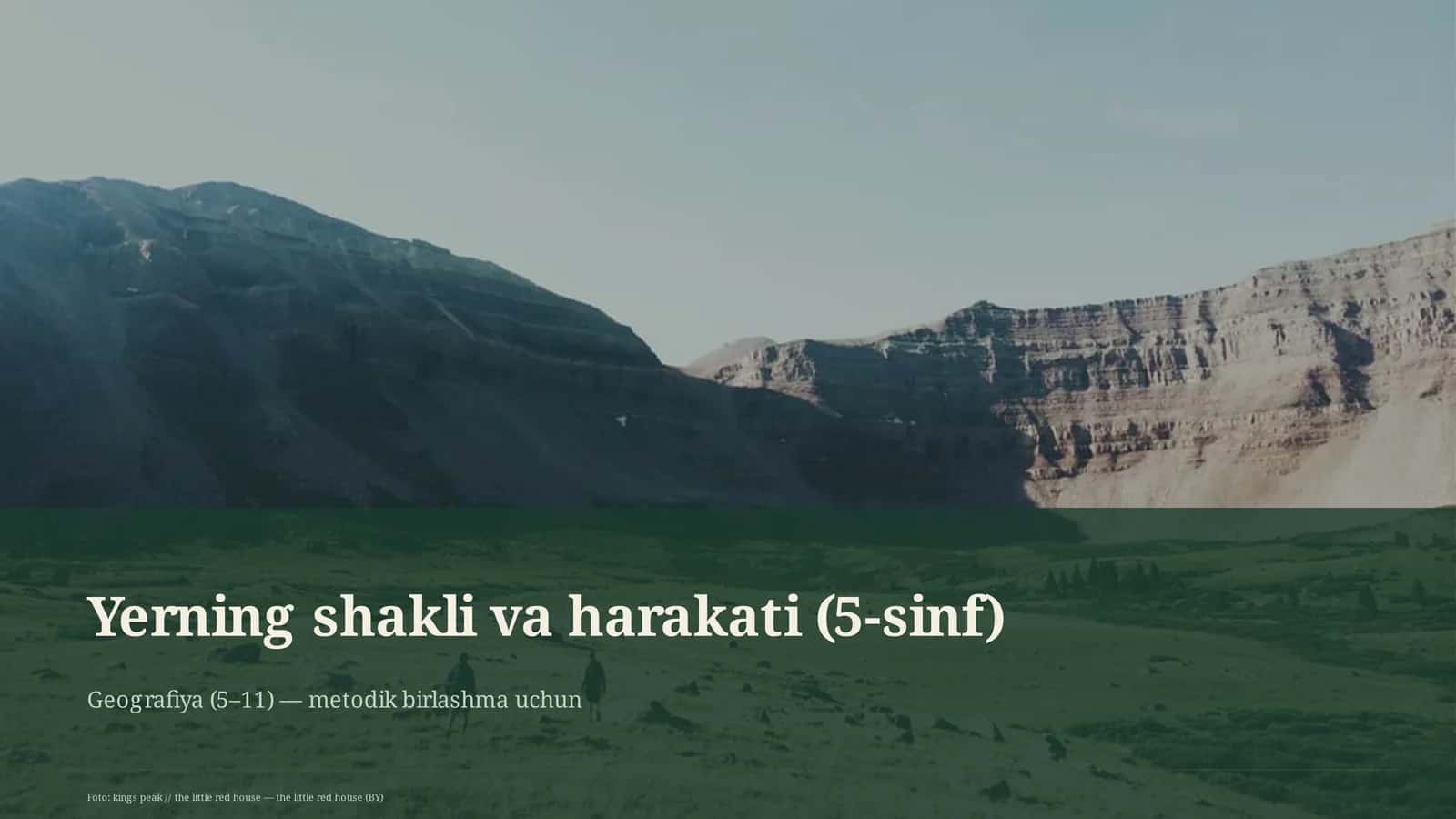 Yerning shakli va harakati (5-sinf)