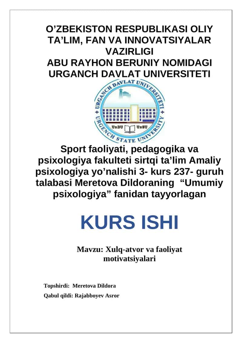 Umumiy psixologiya