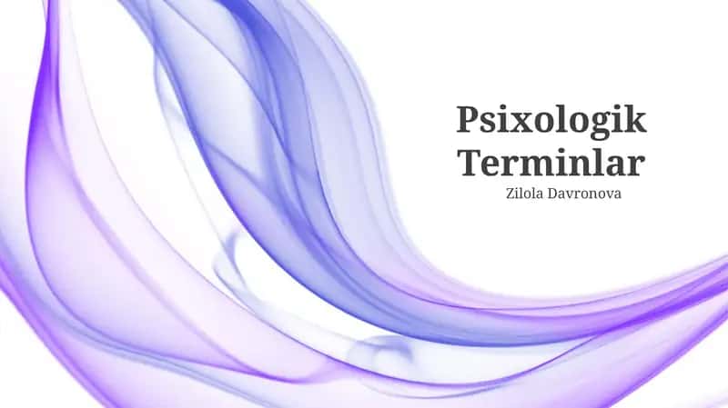 Psixologik Terminlar