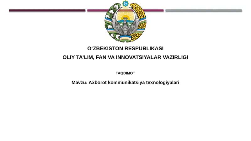 Axborotkommunikatsiyatexnologiyalari