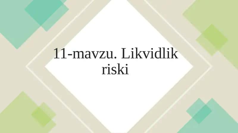 Likvidlik riski