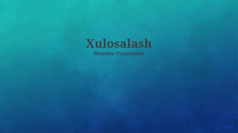 Xulosalash