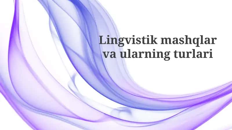 Sintaksis Mashqlari