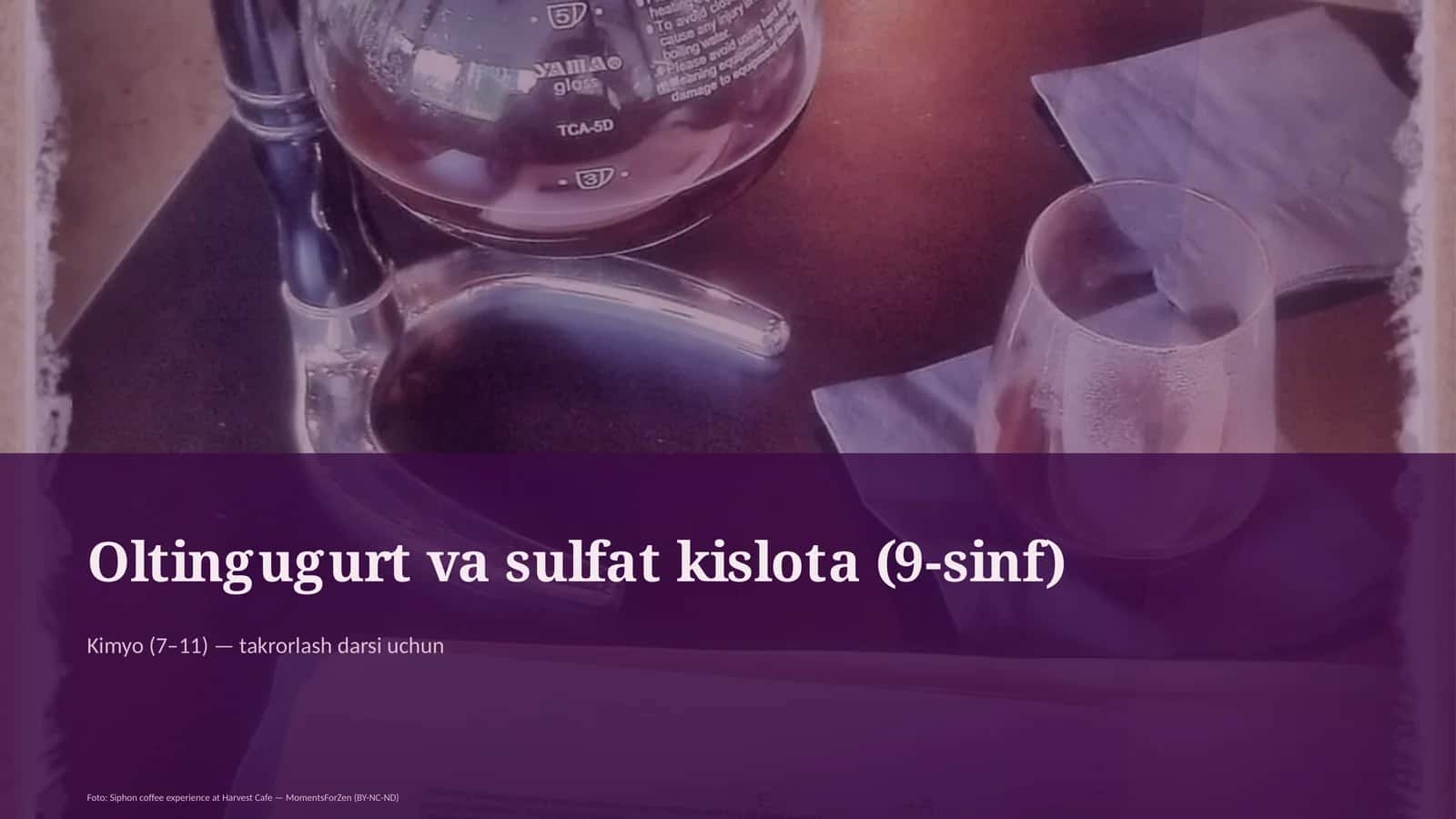 Oltingugurt va sulfat kislota (9-sinf)